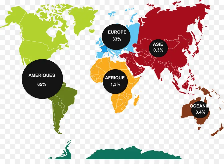 Mapa Mundial，Continentes PNG