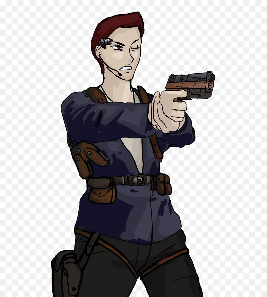 Personagem Animado Com Arma，Pistola PNG