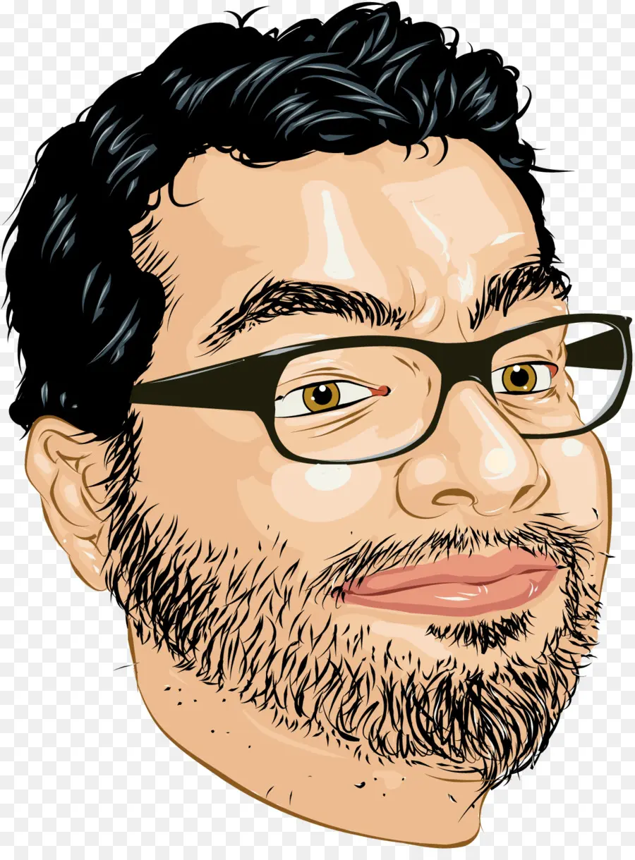 Homem De Desenho Animado Com óculos，Barba PNG