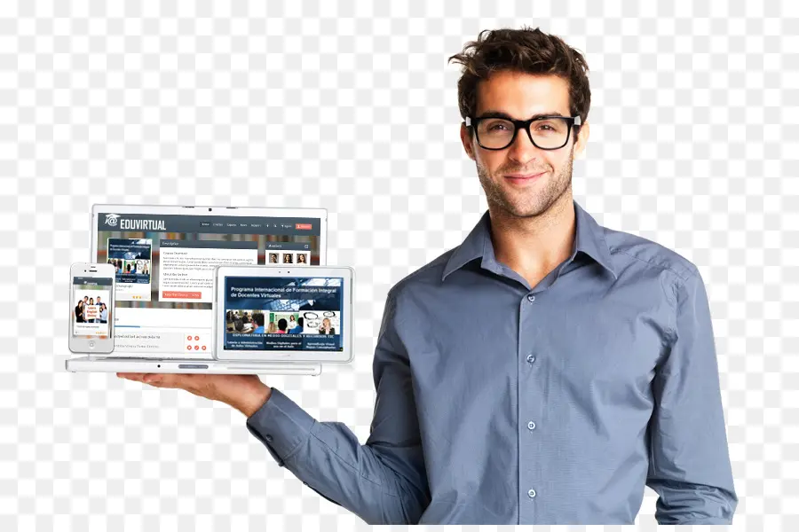 Homem Com Laptop，Computador PNG