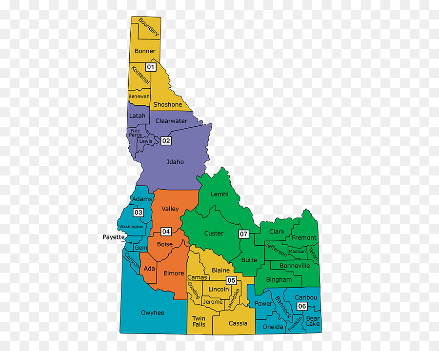 Idaho，Mapa PNG