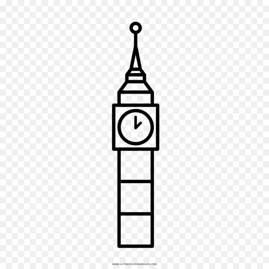 O Big Ben，Livro De Colorir PNG