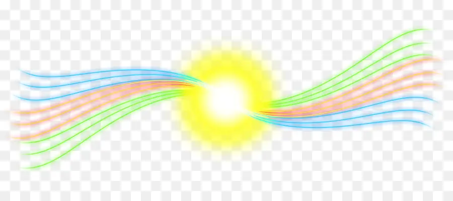 Sol E Ondas，Colorido PNG