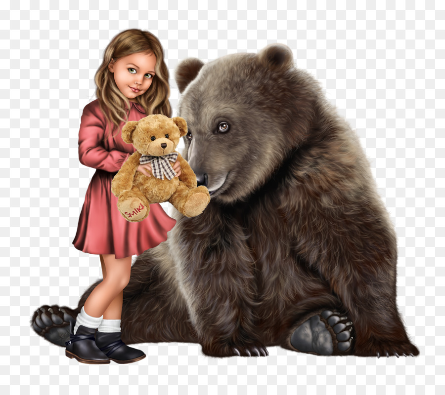 Menina E Urso，Ursinho De Pelúcia PNG