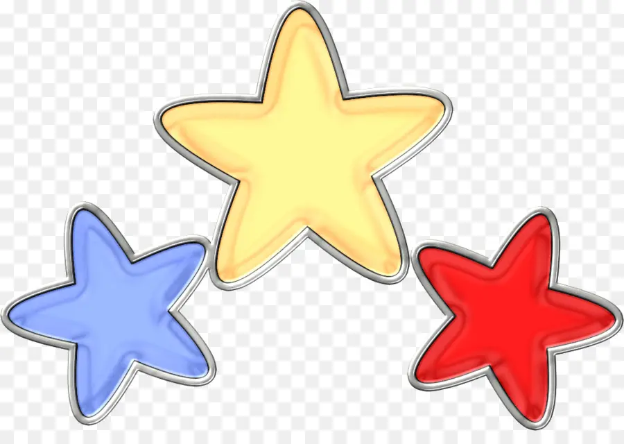 Estrelas Coloridas，Amarelo PNG