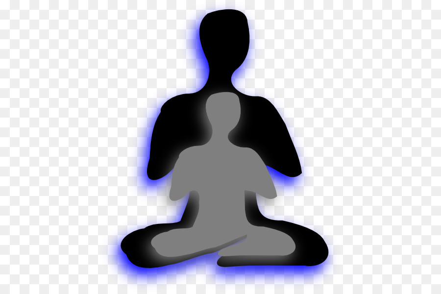 Figura Meditando，Azul PNG