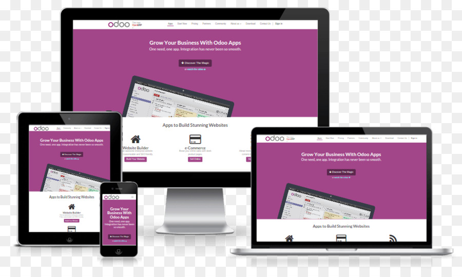 Odoo，Responsive Web Design PNG