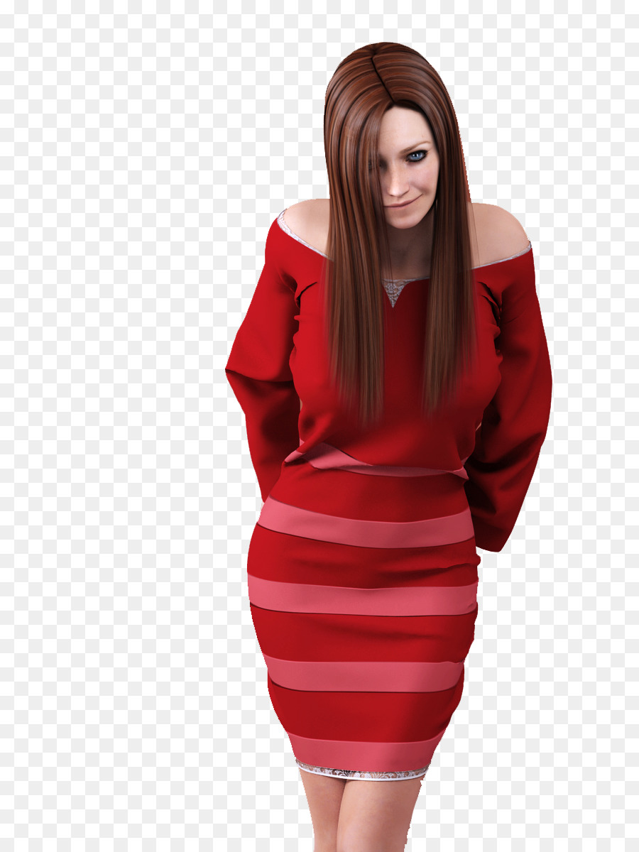 Mulher De Vestido Vermelho，Fêmea PNG