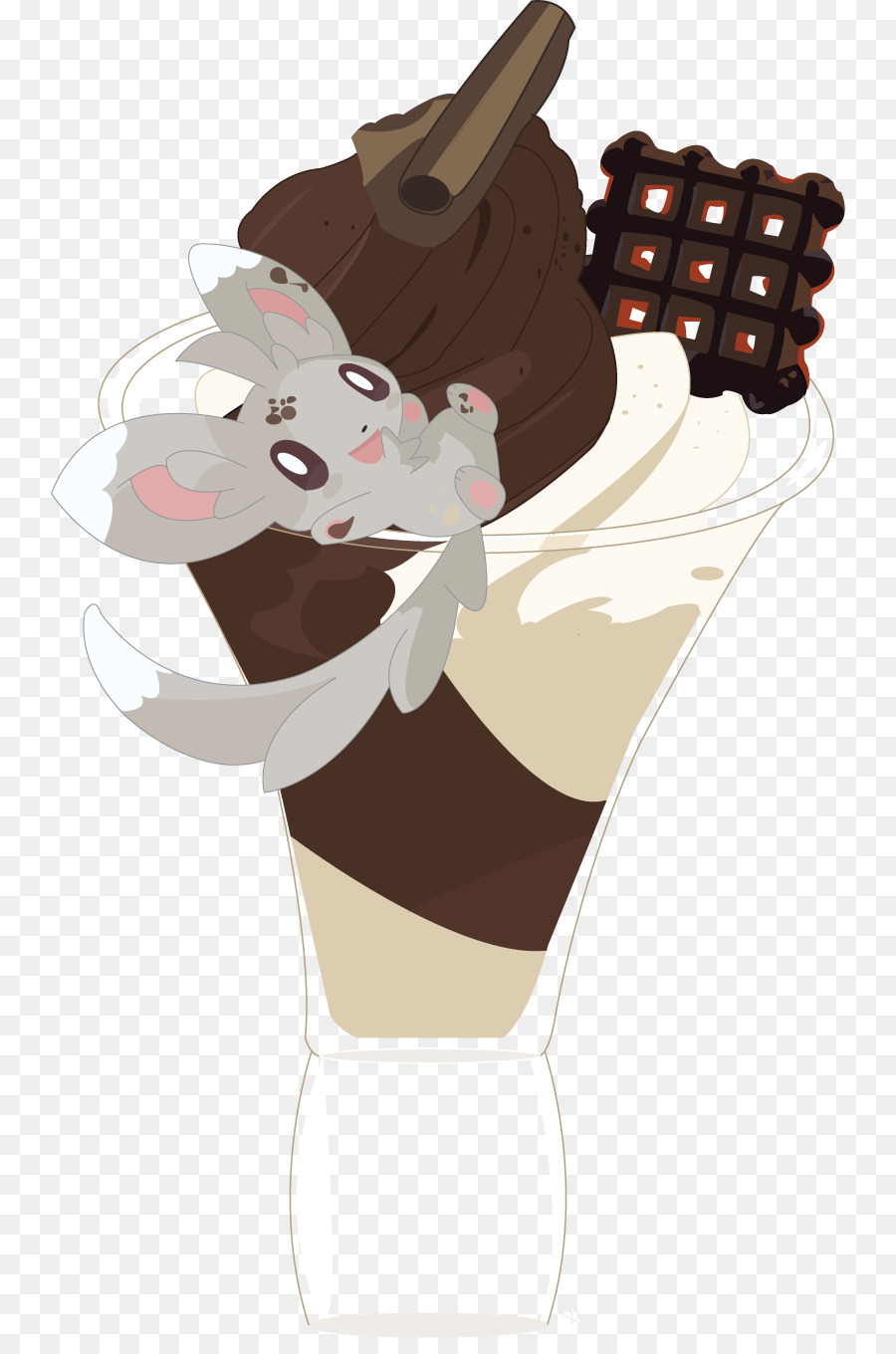 Sundae，Chocolate Branco PNG