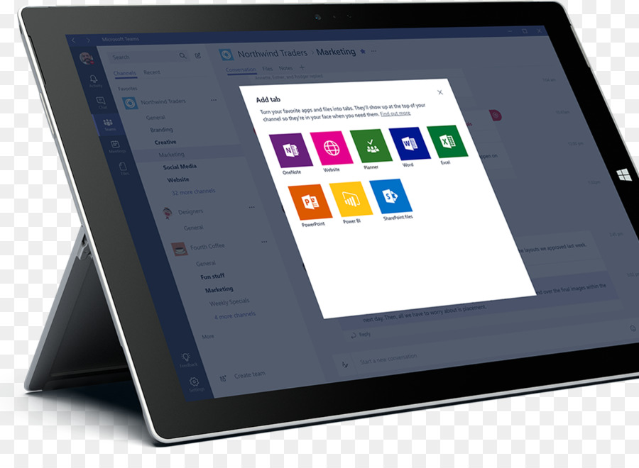 Computadores Tablet，Equipes Da Microsoft PNG