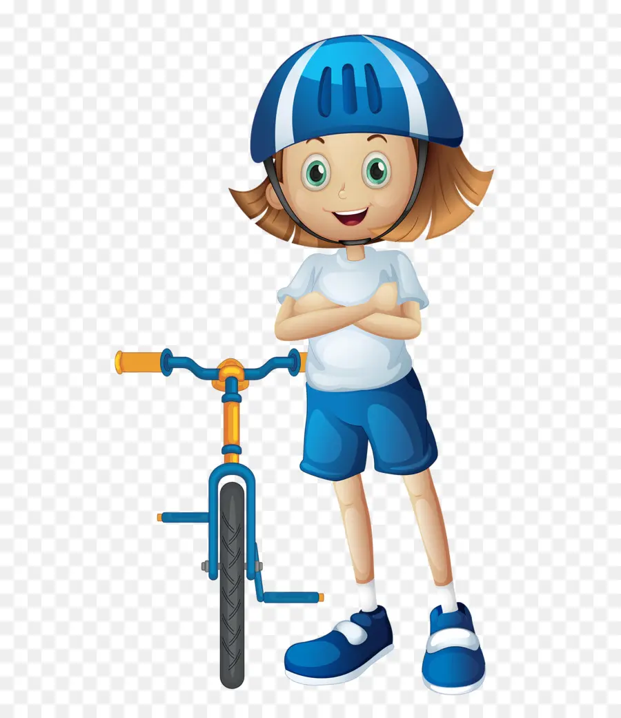 Menina Com Bicicleta，Capacete PNG