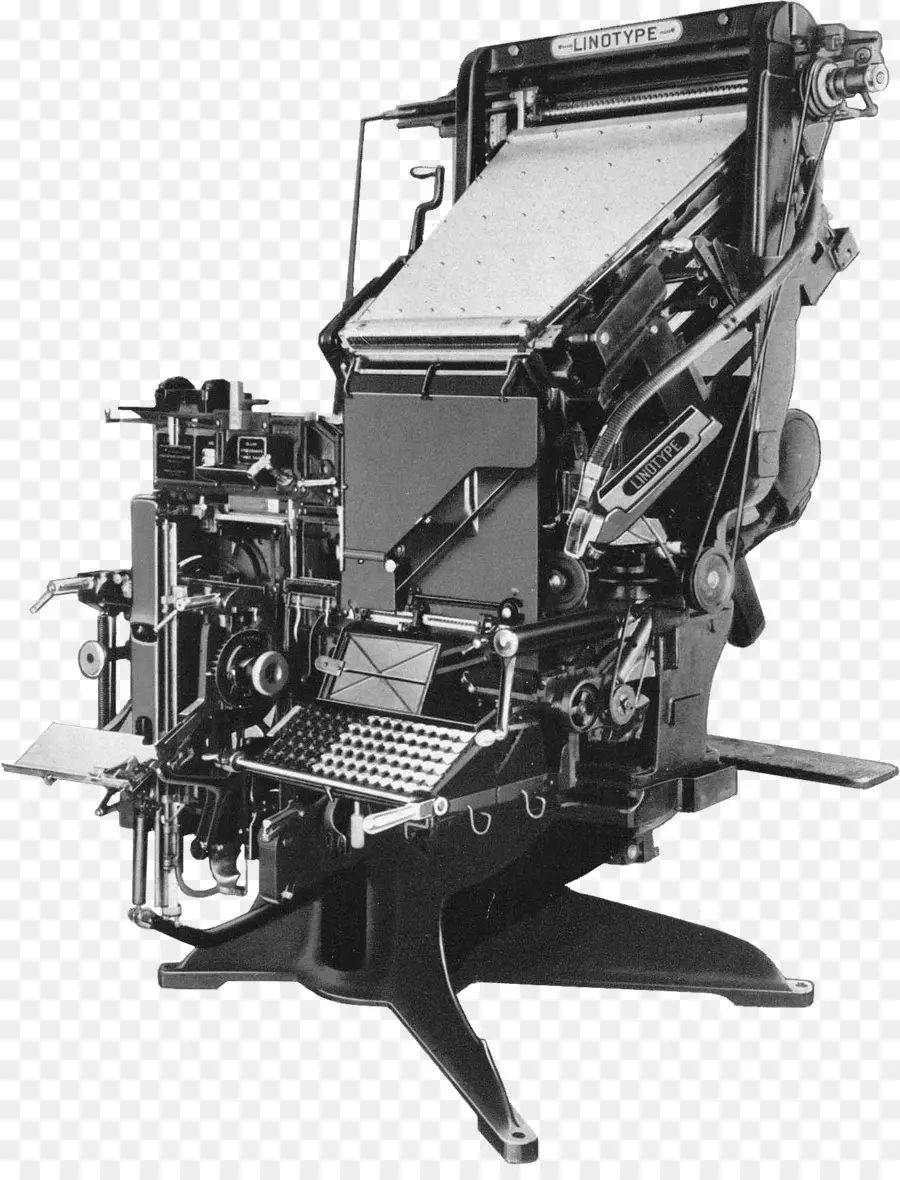 Máquina Linotype，Papel PNG