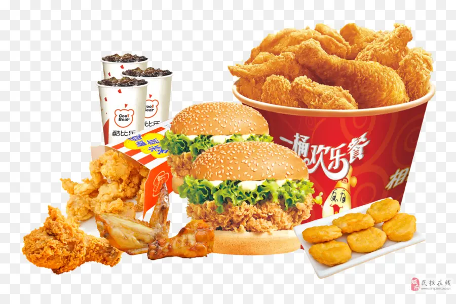 Frango Frito，Hambúrguer PNG