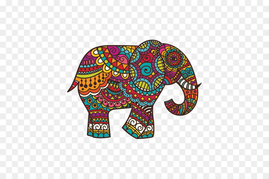 Adesivo，Elefante Indiano PNG