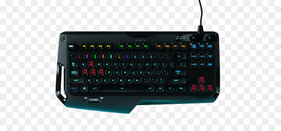 Teclado Preto，Luz De Fundo Vermelha PNG