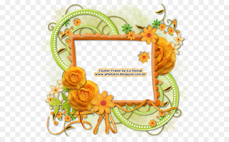 Moldura Decorativa Com Flores，Decorativo PNG