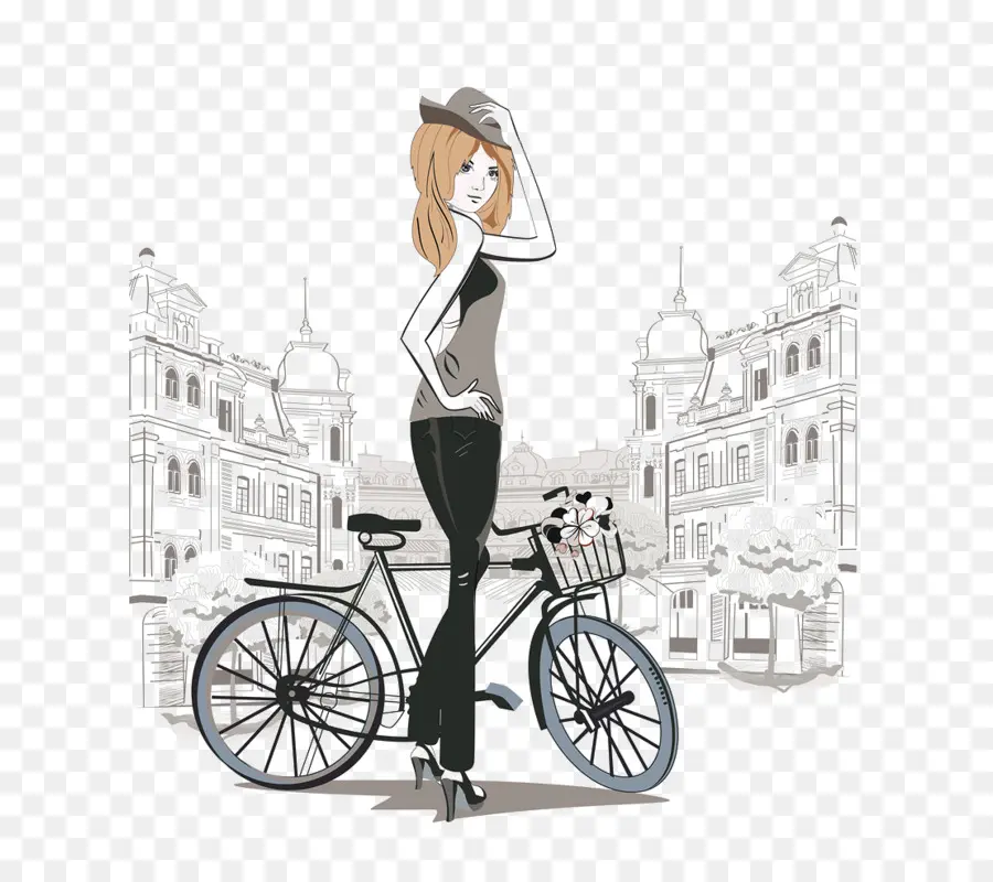 Mulher Com Bicicleta，Bicicleta PNG