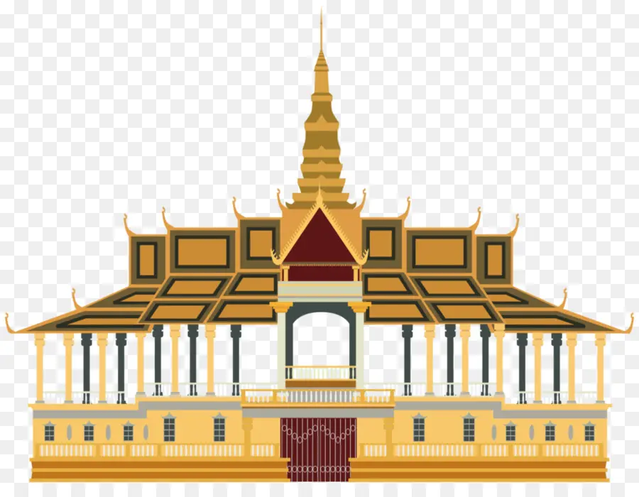 Royal Palace Phnom Penh，Museu Nacional Do Camboja PNG
