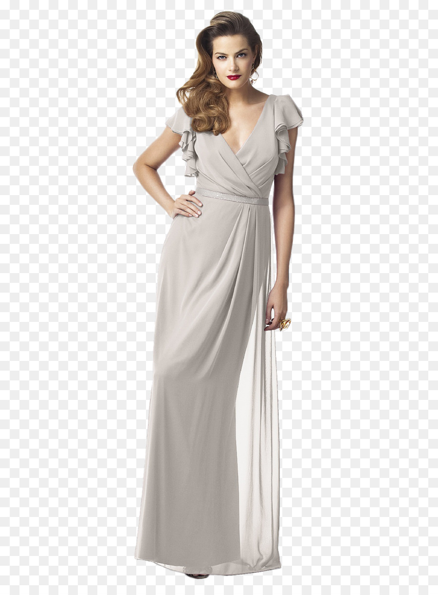 Vestido Cinza，Mulher PNG