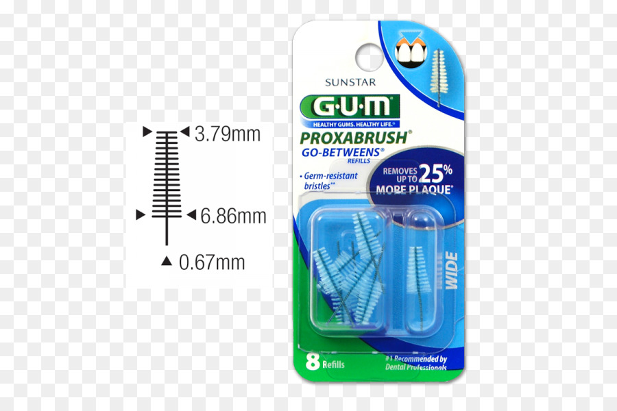Gum Proxabrush Gobetweens，A Placa Bacteriana PNG