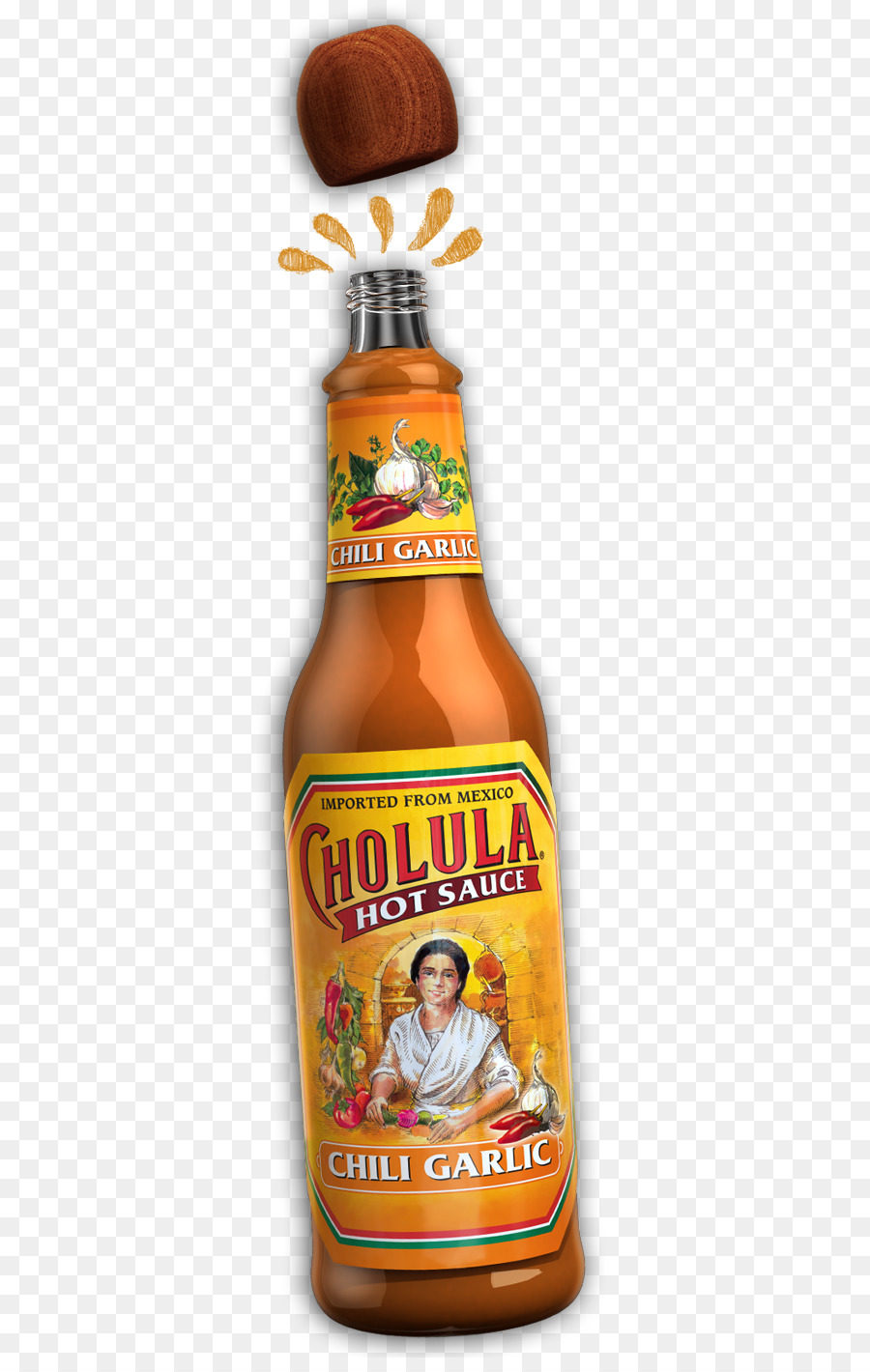 Garrafa De Molho Picante Cholula，Apimentado PNG