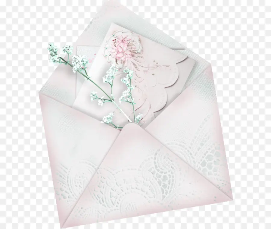 Envelope Com Flores，Carta PNG