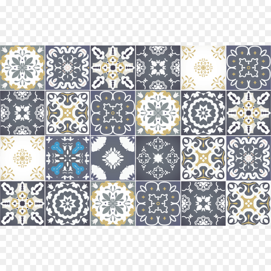 Azulejos Azuis，Mosaico PNG