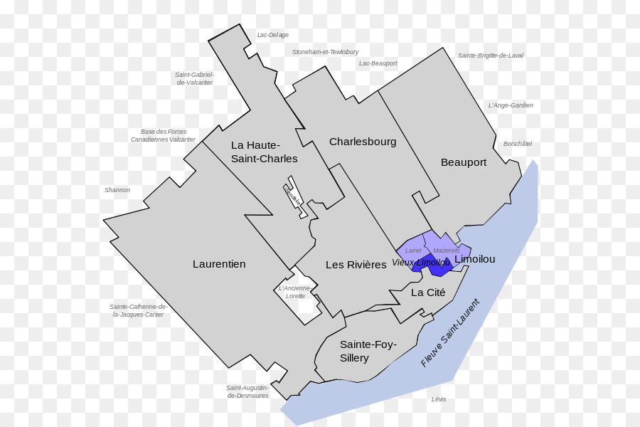 A Cidade De Quebec，Mapa PNG