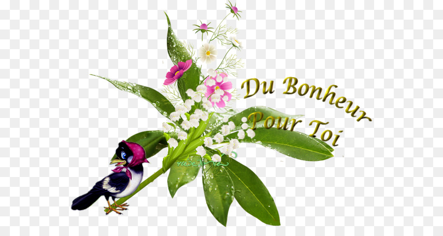 Buquê De Flores，Pássaro PNG