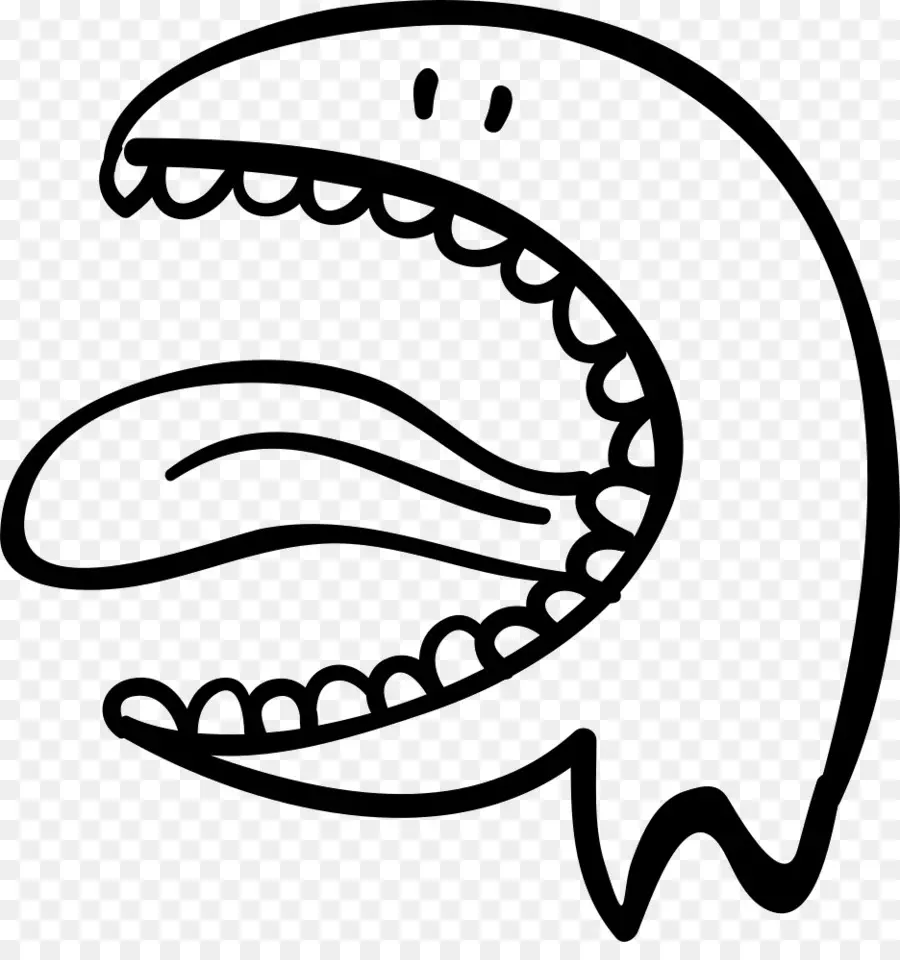 Monstro De Desenho Animado，Preto E Branco PNG