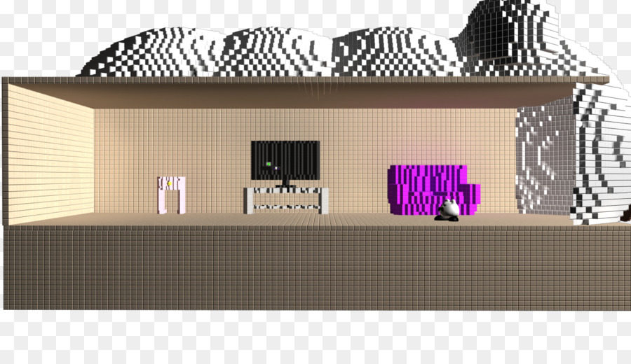 Sala De Pixel Art，Mobília PNG