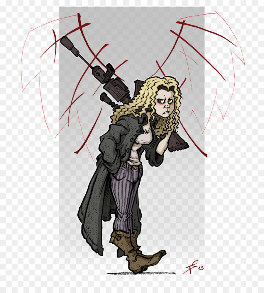 Personagem Feminina Com Rifle，Desenho PNG