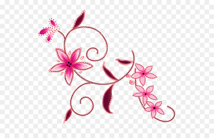 Desenho Floral，Roxo PNG