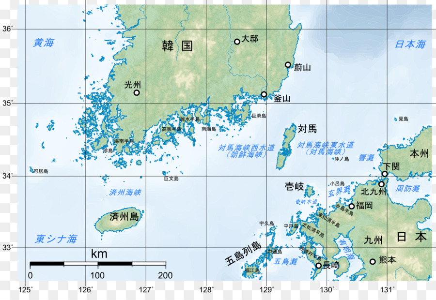 O Estreito De Tsushima，Ilha De Tsushima PNG