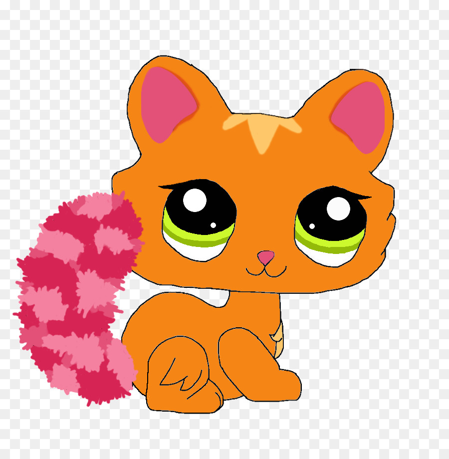 Gato De Desenho Animado Laranja，Olhos Grandes PNG