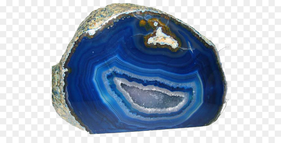 Geodo Ágata Azul，Cristal PNG