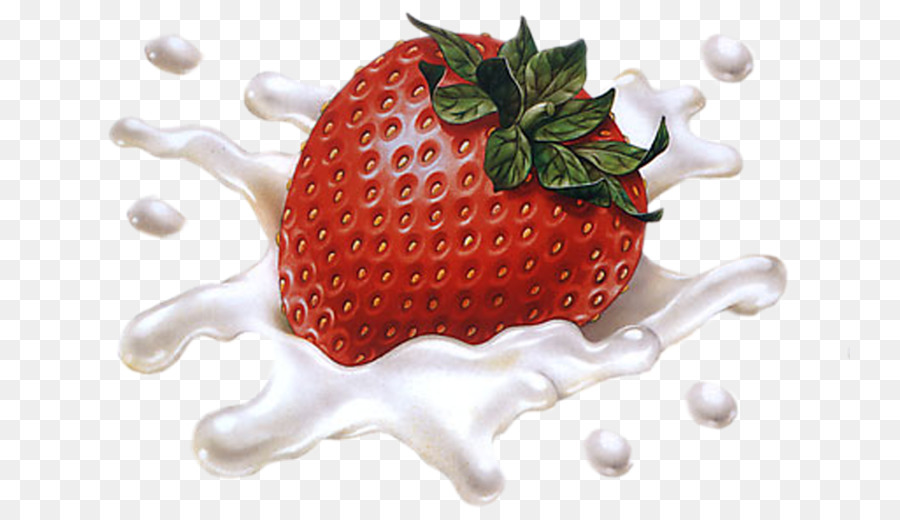 Morango Com Leite，Fruta PNG