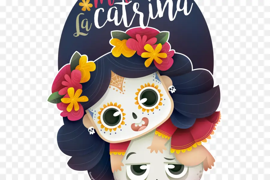 Catrina，Flores PNG