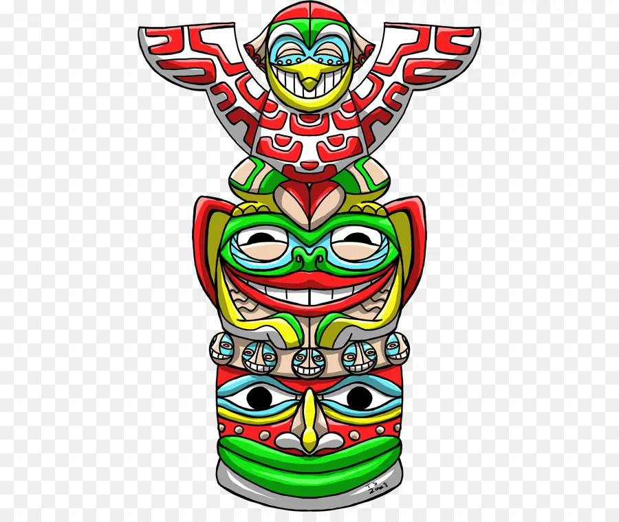 Totem Colorido，Totem PNG