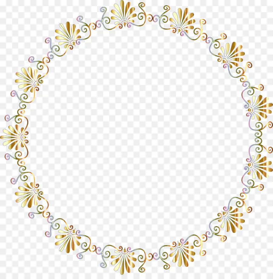 Moldura Decorativa，Círculo PNG