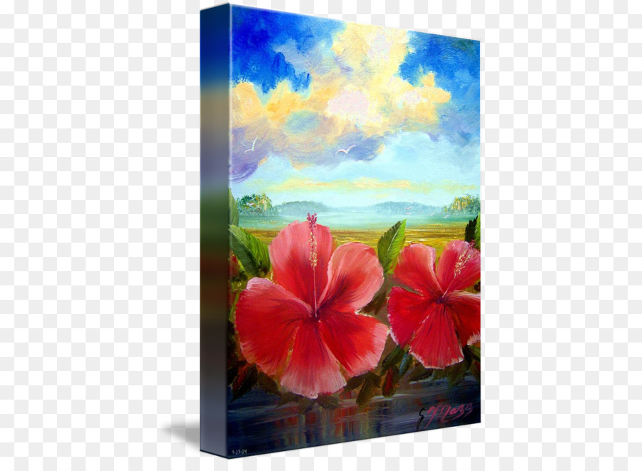 Pintura De Flores，Tela PNG