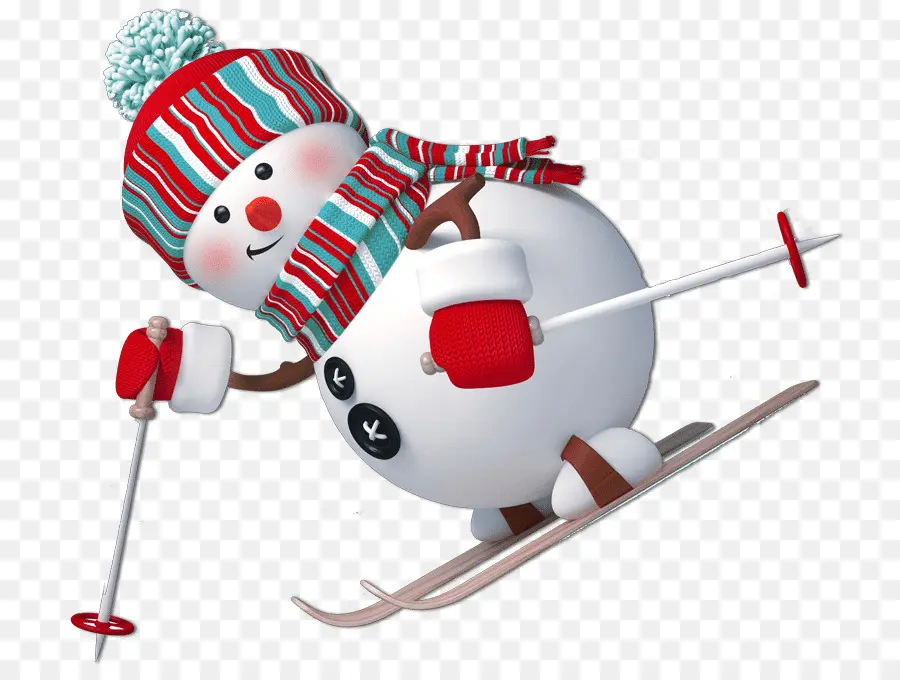 Boneco De Neve，Esqui PNG