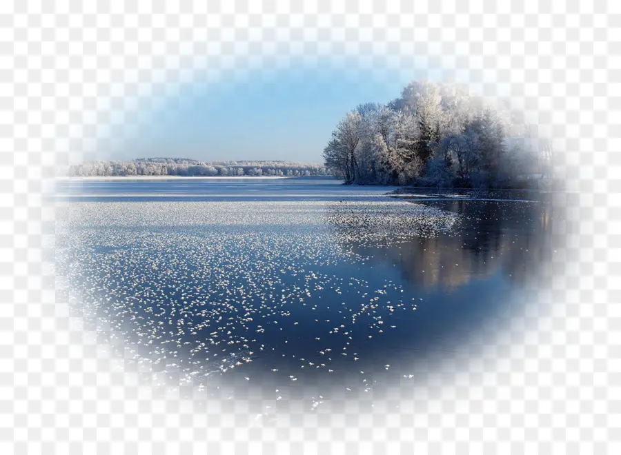 Lago Congelado，Inverno PNG