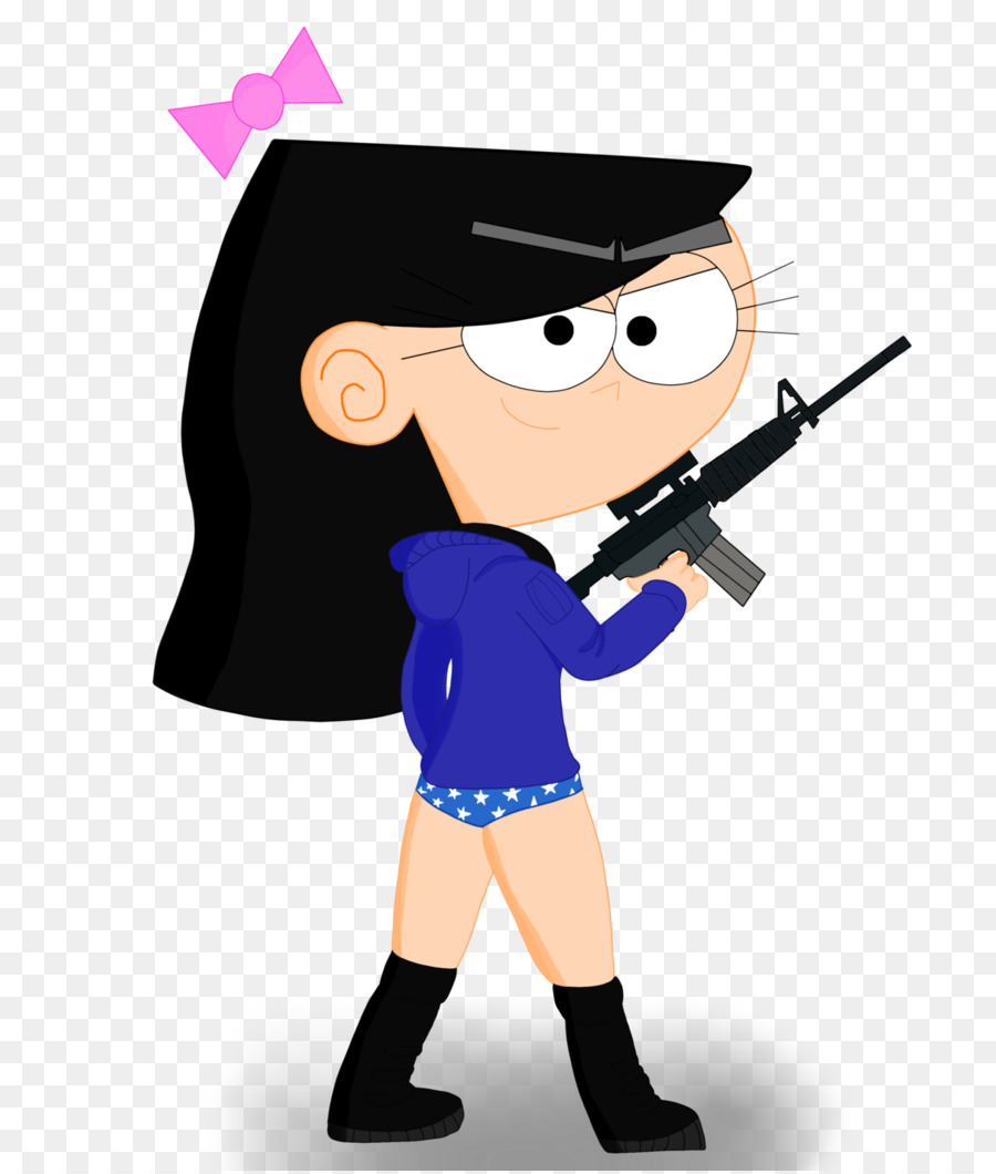 Garota De Desenho Animado Com Arma，Personagem PNG