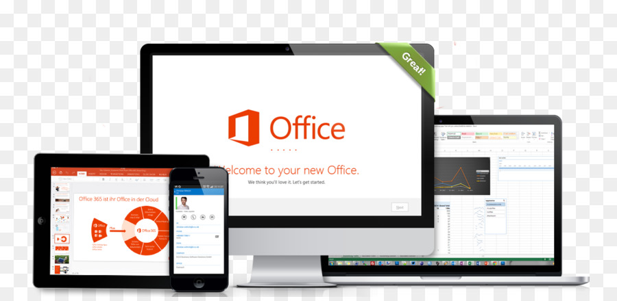 Responsive Web Design，O Microsoft Office 365 PNG
