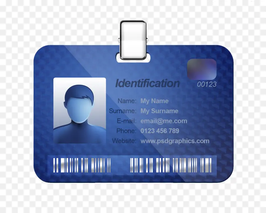 Cartão De Identificação Azul，Distintivo PNG