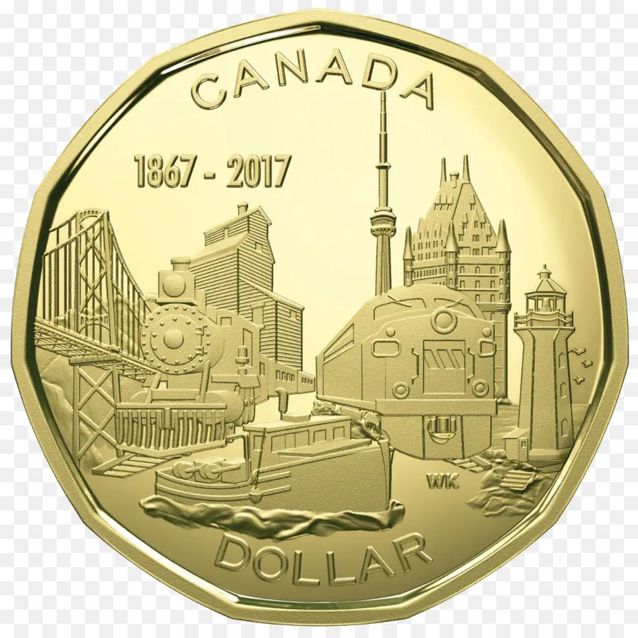 Moeda De Dólar Canadense，Moeda PNG