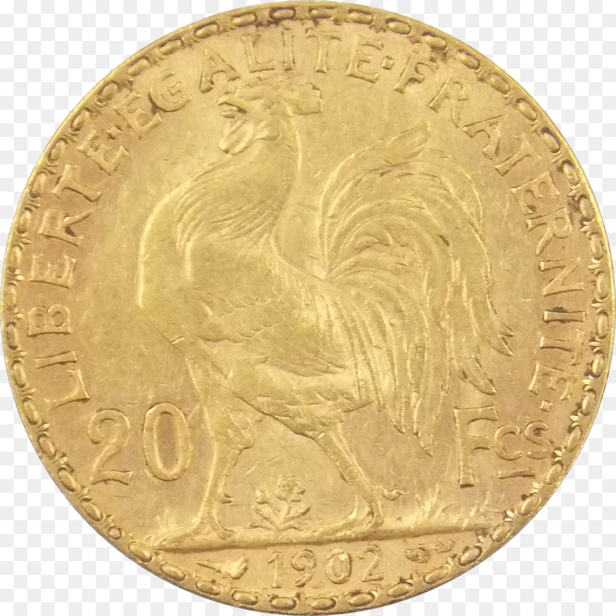 Moeda De Ouro，20 Francos PNG