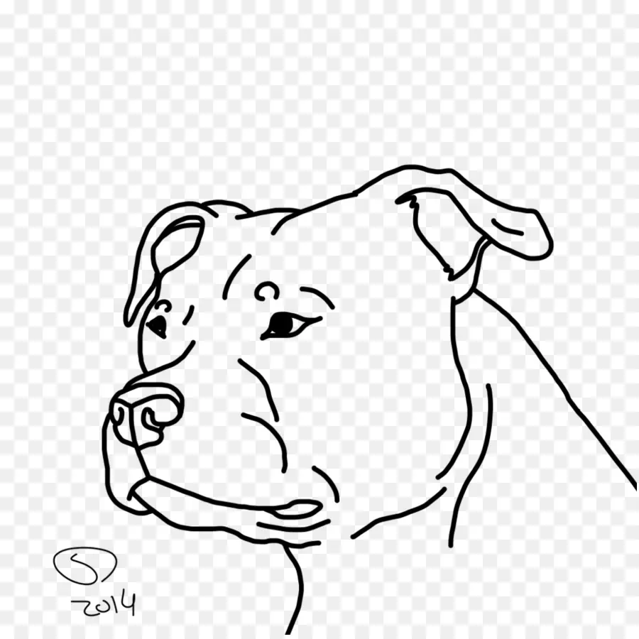 Desenho De Linha De Cachorro，Esboço PNG