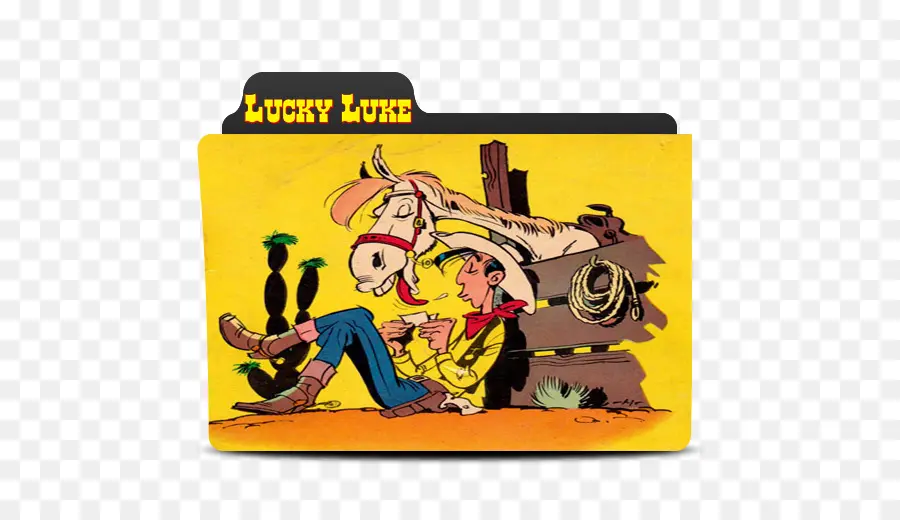 Lucky Luke Descansando，Vaqueiro PNG